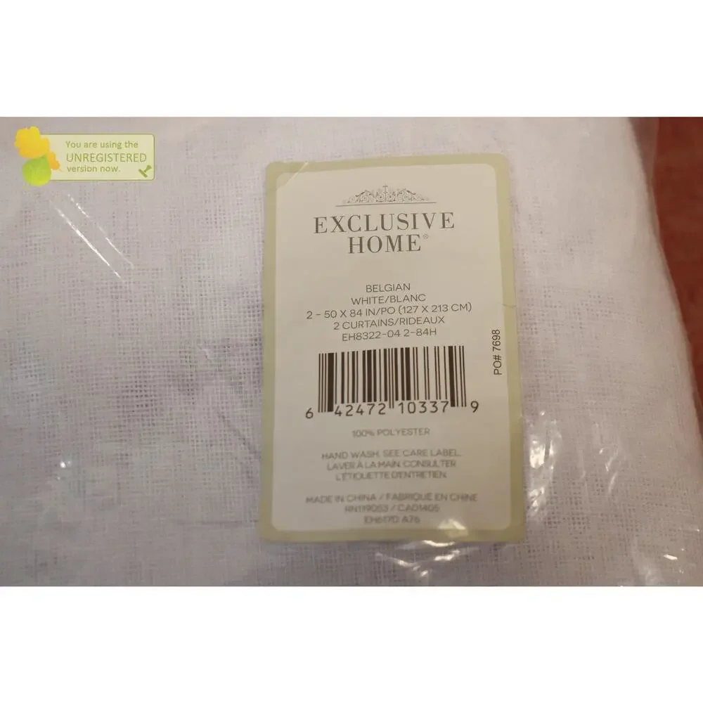 Exclusive Home Belgian Sheer Hidden Tab Top 50x84